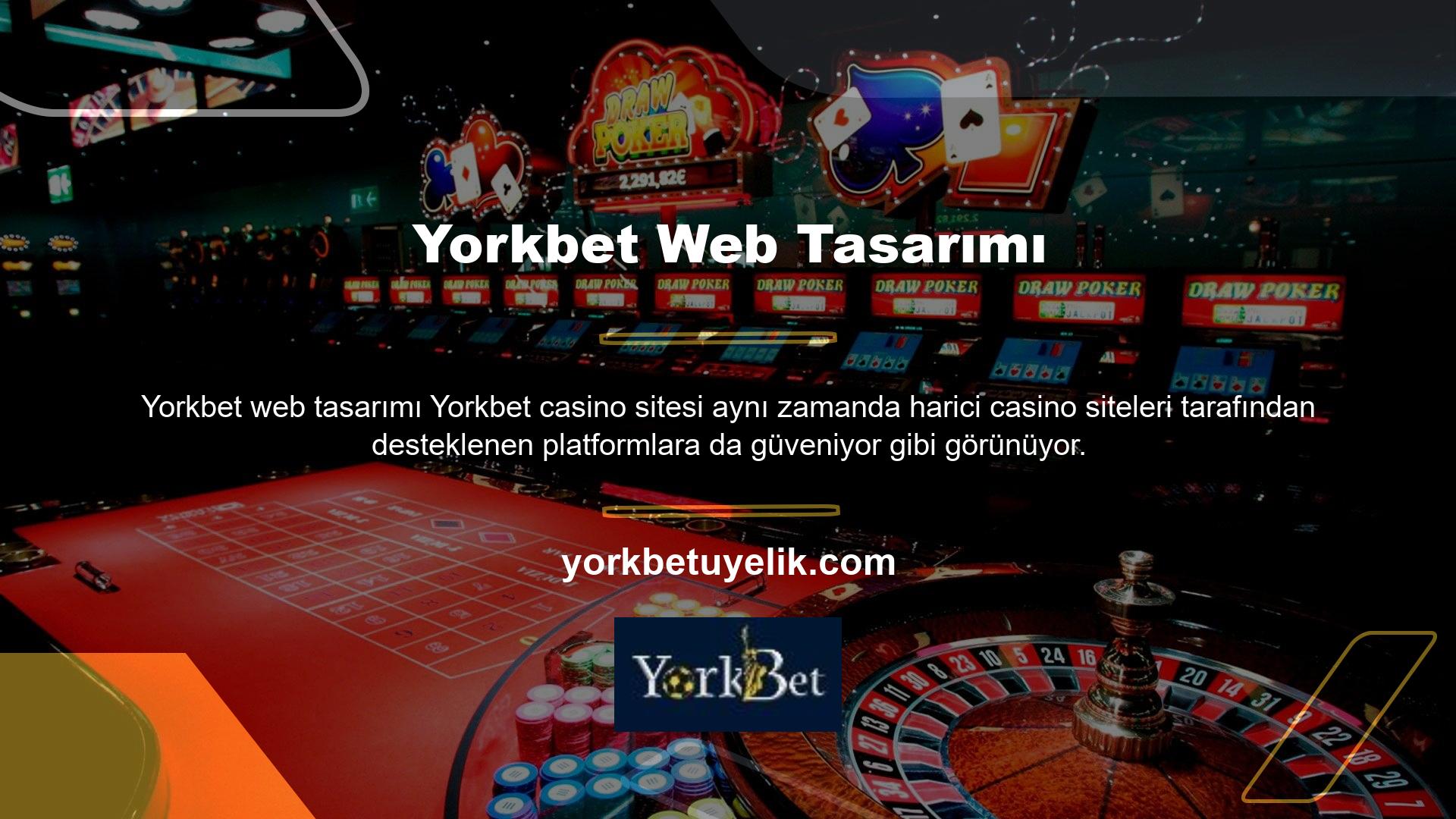 Bu casino web sitesinin tasarımına bakarsanız, web sitesinin ilk tasarımının üç renkli siyah bir ana ekran olduğunu fark edeceksiniz: sarı, beyaz ve gri